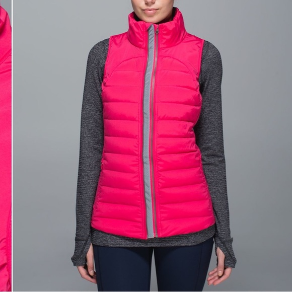 NWT Lululemon Fluffed Up Vest Sz 4 800 Fill PINK - Picture 6 of 15